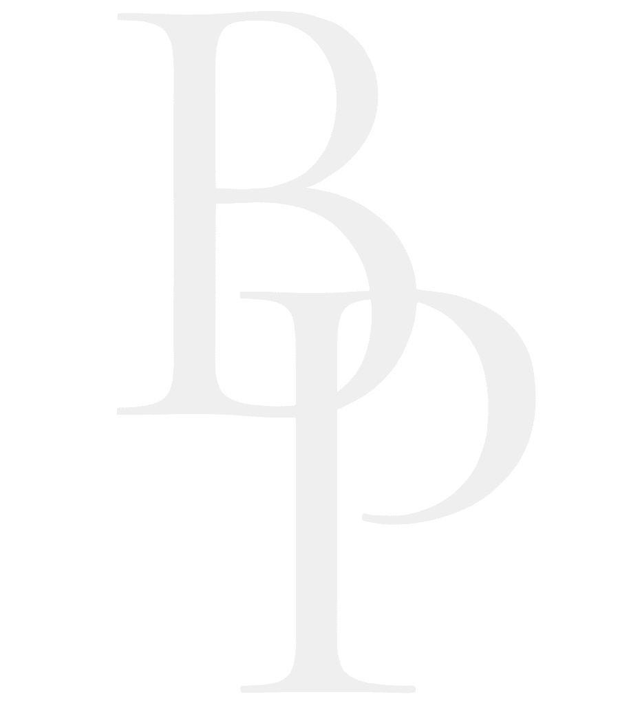 Black background with stylized initials